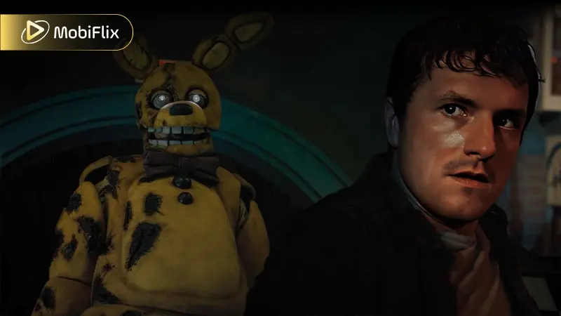 Matthew Lillard performing as the villain William Afton.