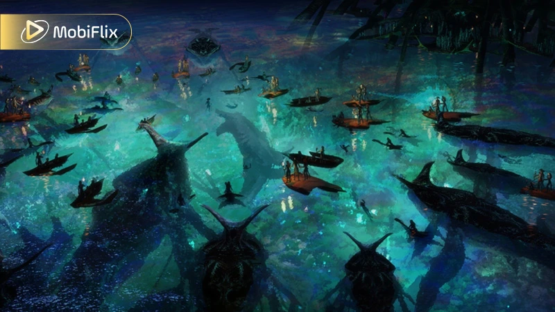 The film retains the wondrous underwater world seen in Avatar: The Way of Water (2022), while also featuring scenes that evoke fear in the audience. 
