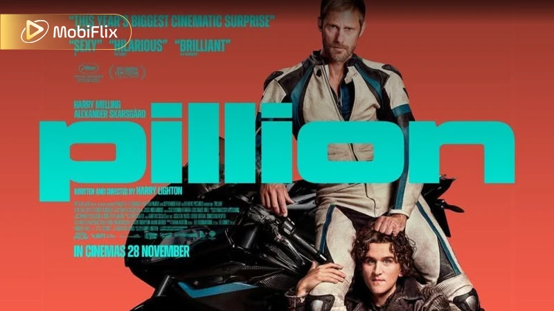 Pillion – Harry Melling and Alexander Skarsgård in the Romantic Drama Pillion