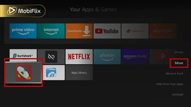 Move BeeTV App on Firestick