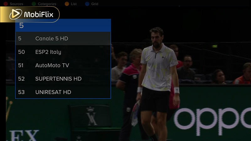 Live streaming view inside the DreamTV app on Android devices.