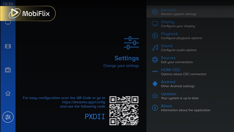 DreamTV Navigation and UI Layout