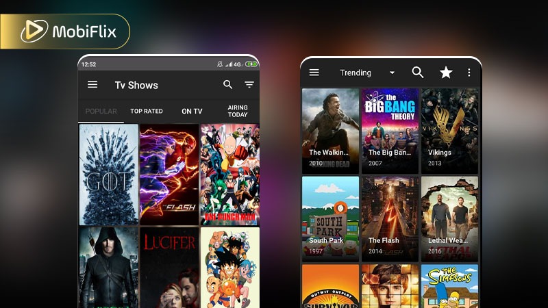 Titanium TV Android interface
