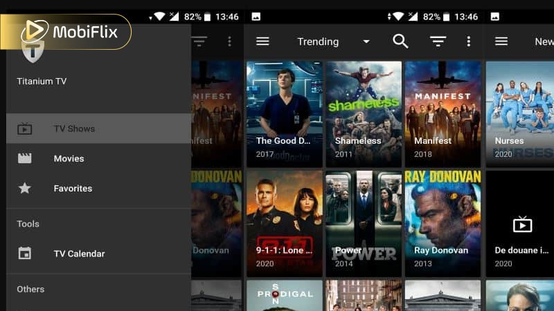 Titanium TV app navigation