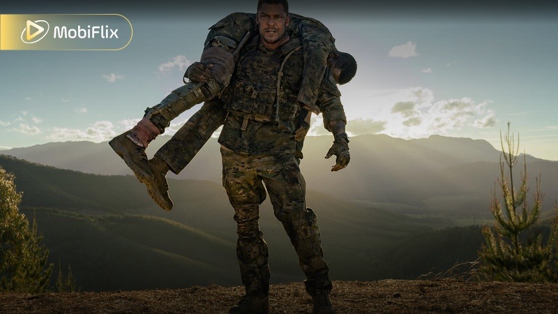 The War Machine movie creates a tense atmosphere with dark visuals.